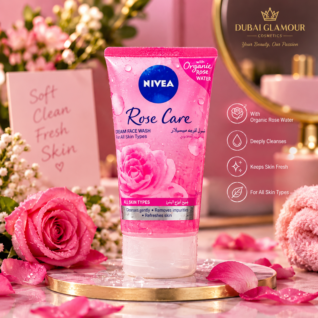 7DAD9C71-D156-4E97-A4A9-D190FBBE4413 Nivea Rose Care Facewash - Image 1